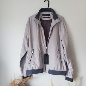 NWT Zara Man Light Grey Bomber Jacket